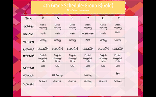Schedule 
